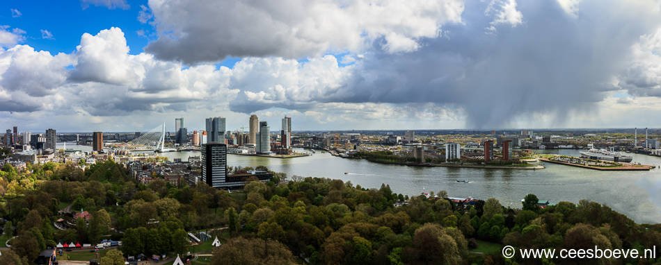 Rotterdam vanaf Euromast, 26 april 2017